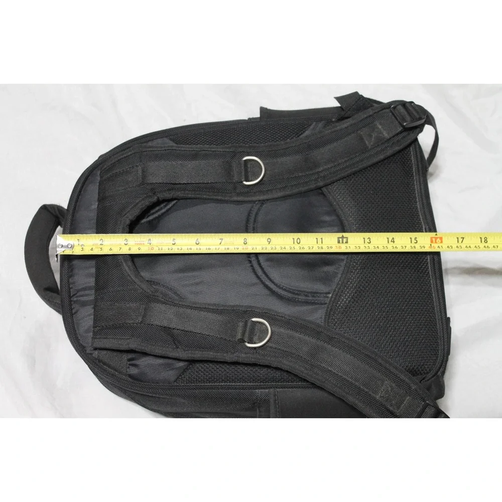 Brookstone Ballistic Business Travel Backpack Black Laptop Computer Carry On Bag